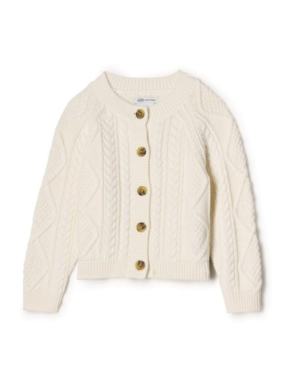 Unisex Baby Fisherman Cardigan Sweater Cable Knit Relaxed Fit Long Sleeve